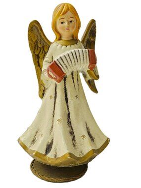 Vintage Musical Angel Figurine – Berman & Anderson – Hand Painted